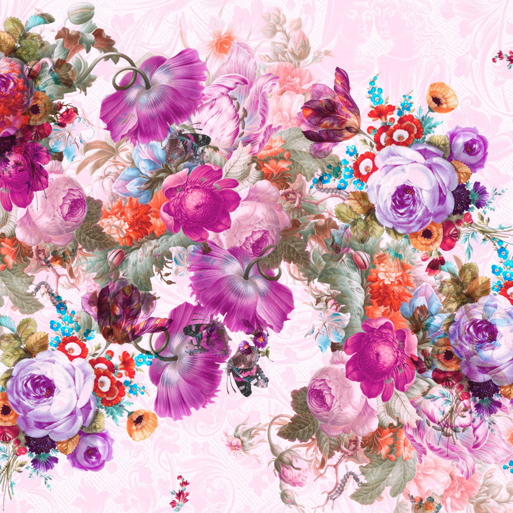 Bloom Boom Mauve Floral Wall Mural by Back to the Wall