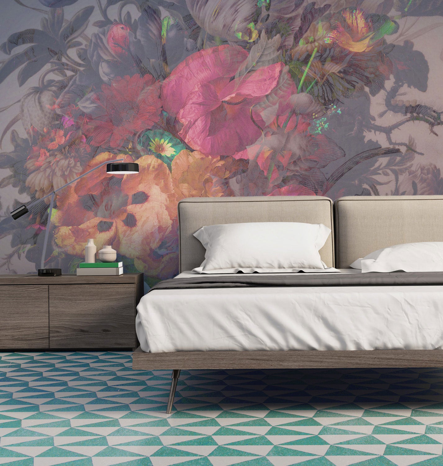 Dutch Floral Wall Mural & Wallpaper by Back to the Wall 