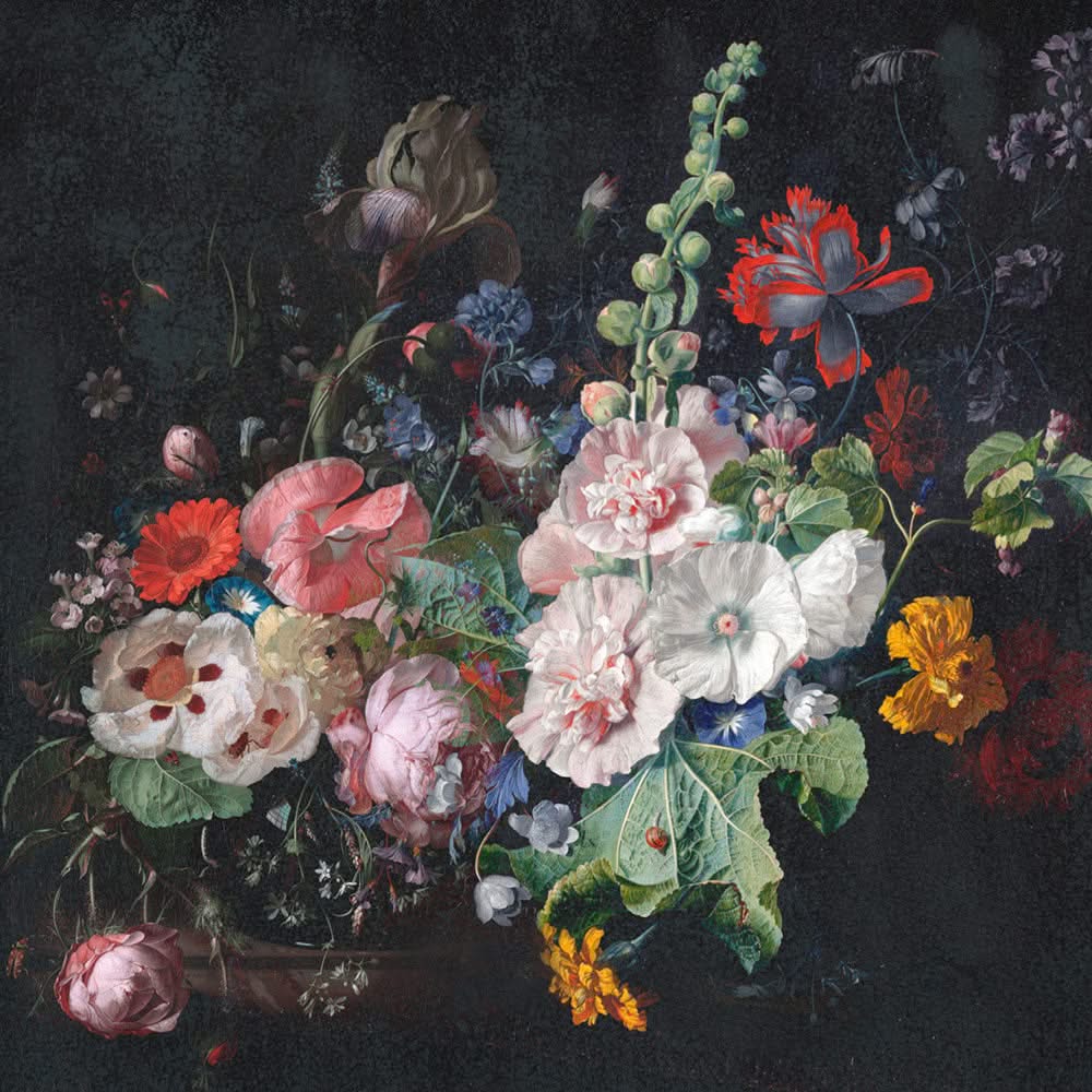 Dutch Decal B Floral Wall Mural & Wallpaper by Back to the Wall