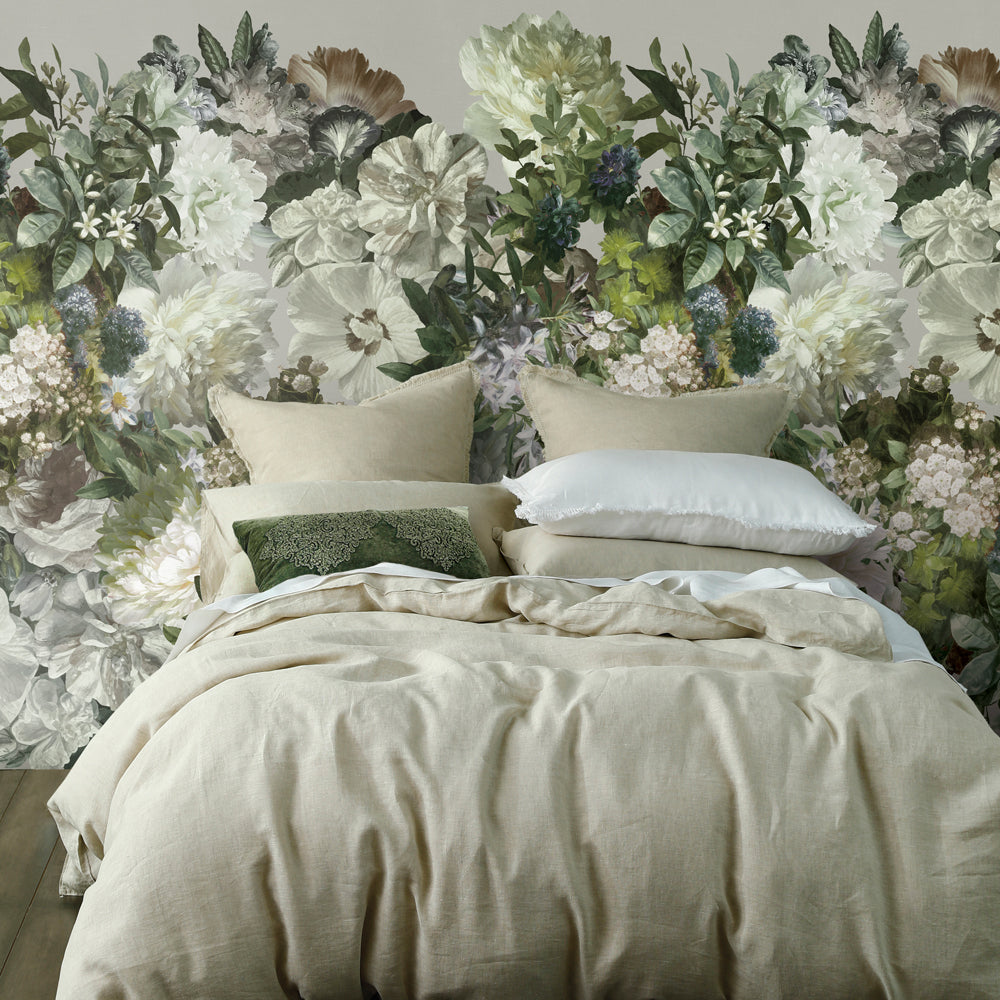 Florian Floral Mural Wallpaper for a bedroom by MM Linen for Back to the Wall