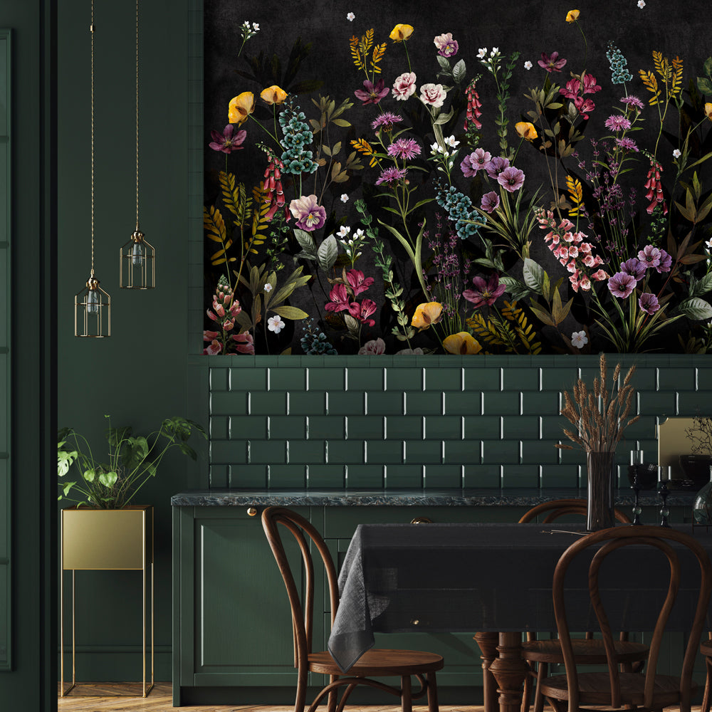 Maisie Floral Mural Wallpaper for dining room by MM Linen for Back to the Wall