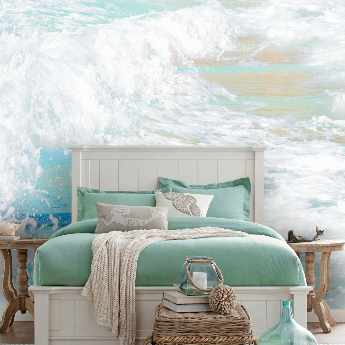 Sea Waves Beach Setting | Wall Mural by Back to the Wall