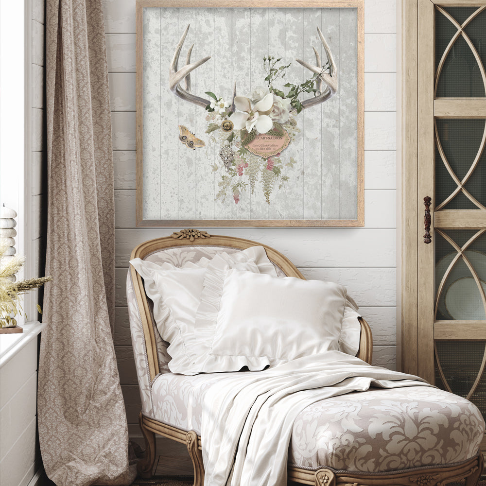 Champagne & Antlers Art Print by Back to the Wall