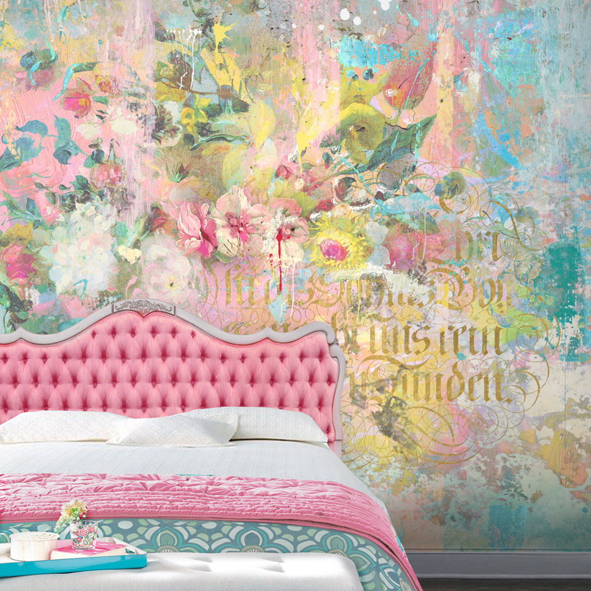 Paint & Gilt Wall Mural for a Teen Bedroom by Back to the Wall