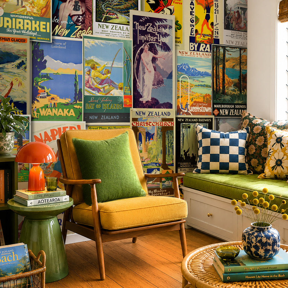 Vintage New Zealand Travel Posters Wallpaper Mural