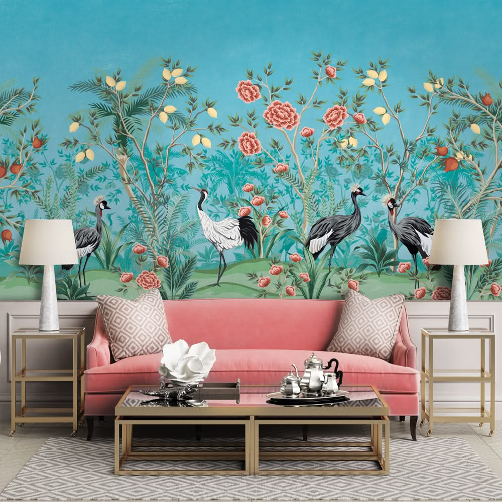 Bird of Paradise Mural Wallpaper by Back to the Wall