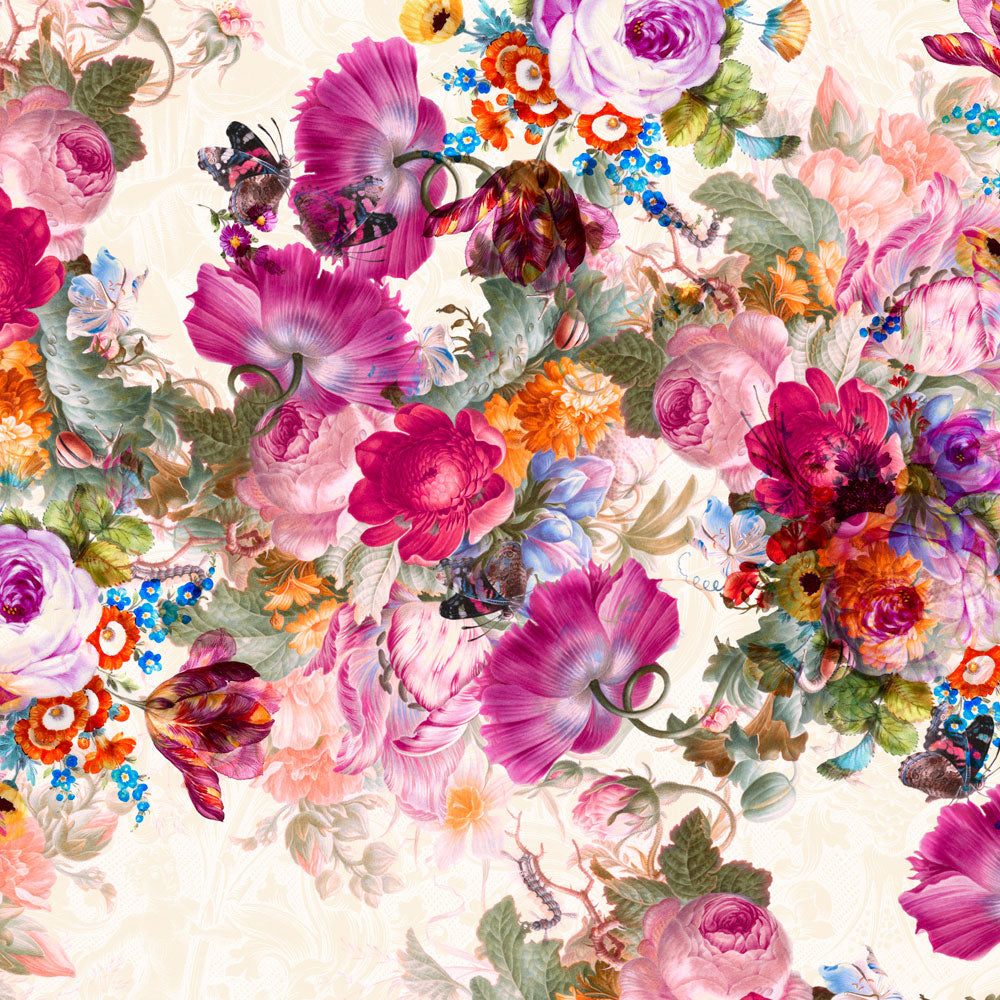 Bloom Boom No Lines | Large Floral Wall Mural by Back to the Wall