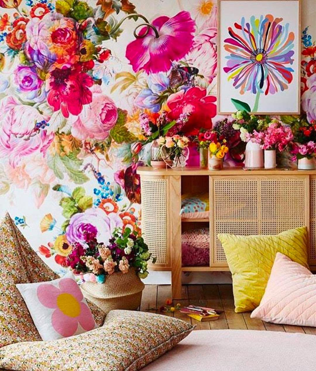 Bloom Boom Floral Wall Mural by Back to the Wall