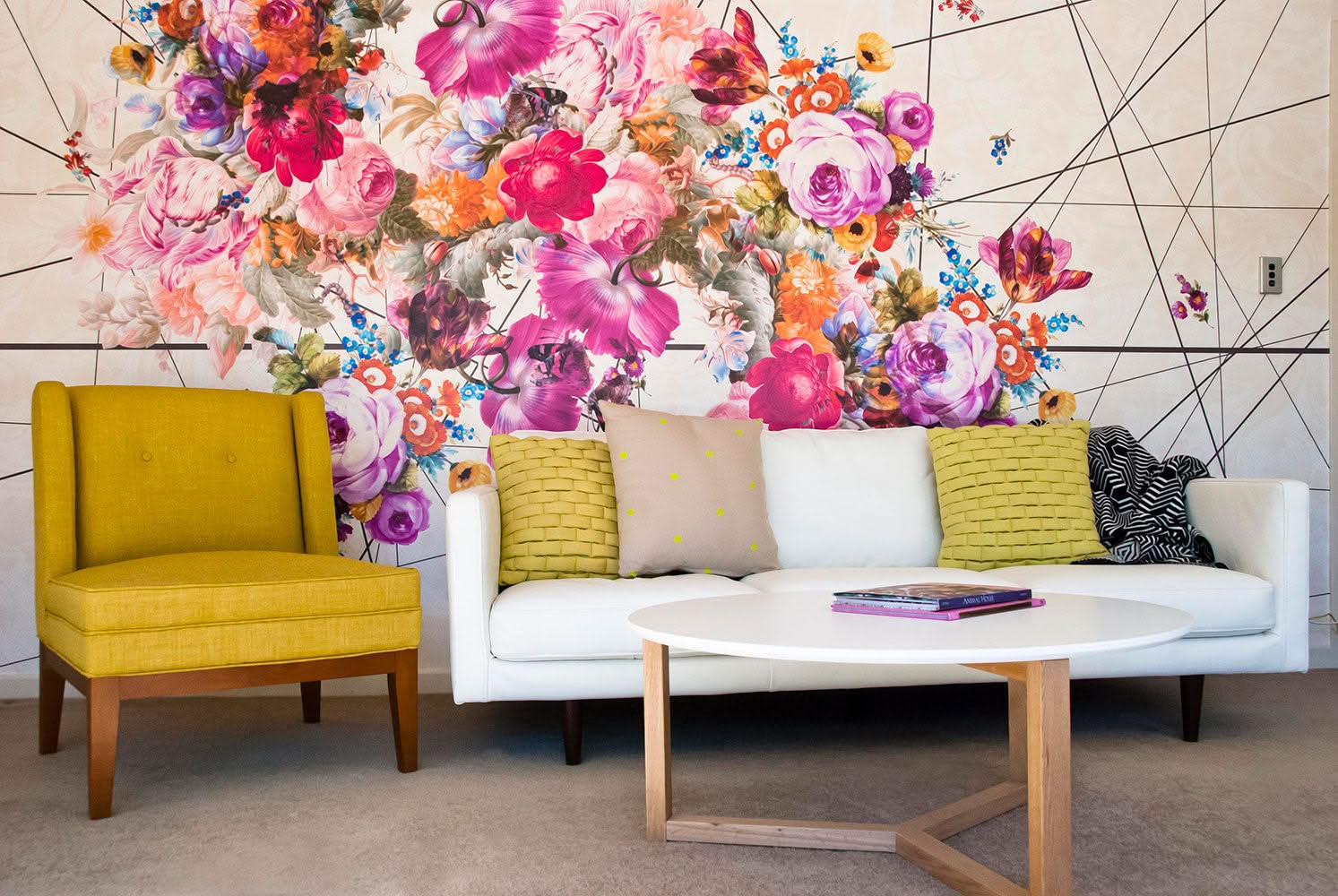 Bloom Boom Floral Wall Mural by Back to the Wall