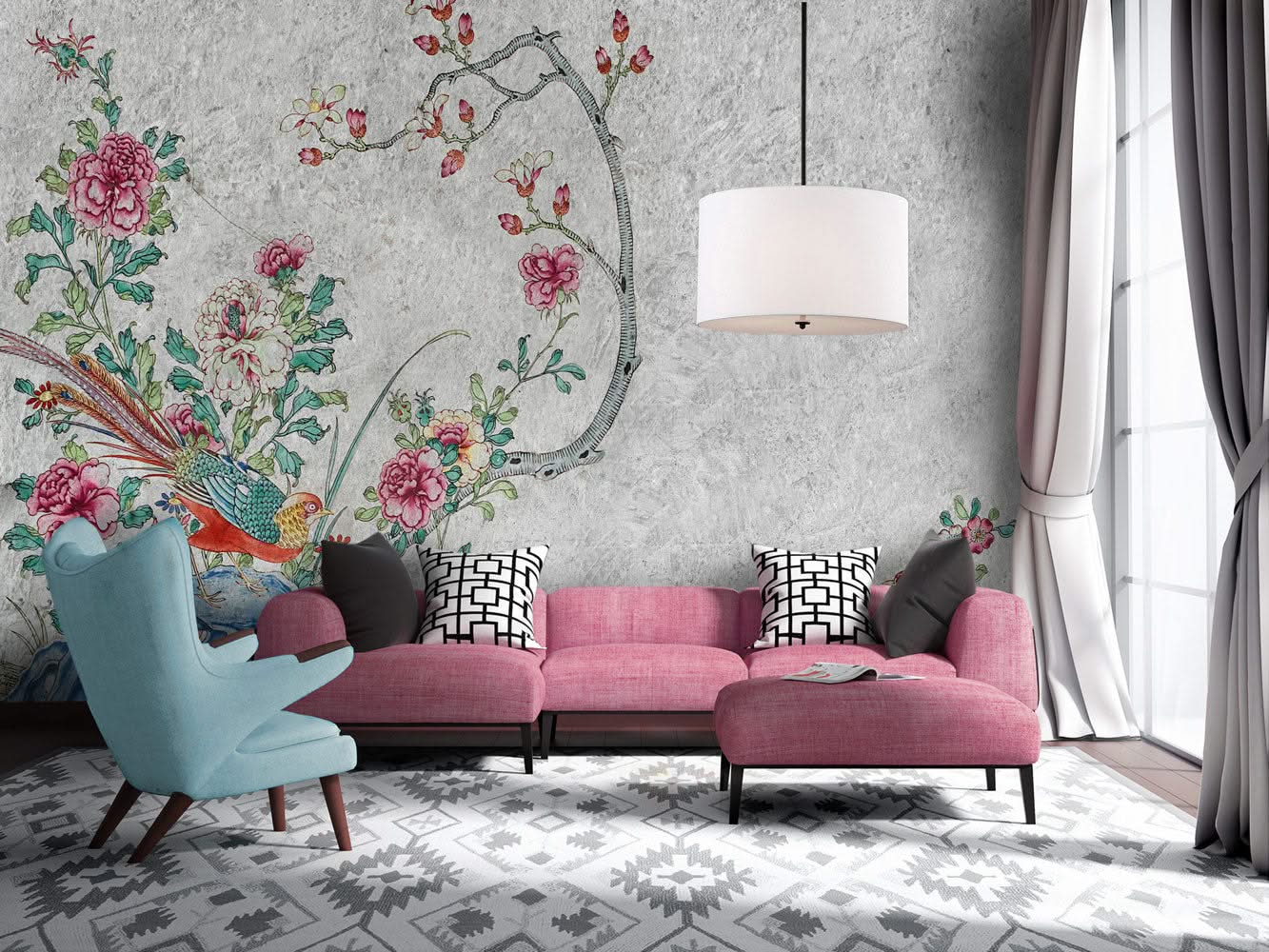 Chinoiserie Print Wall Murals by Back to the Wall