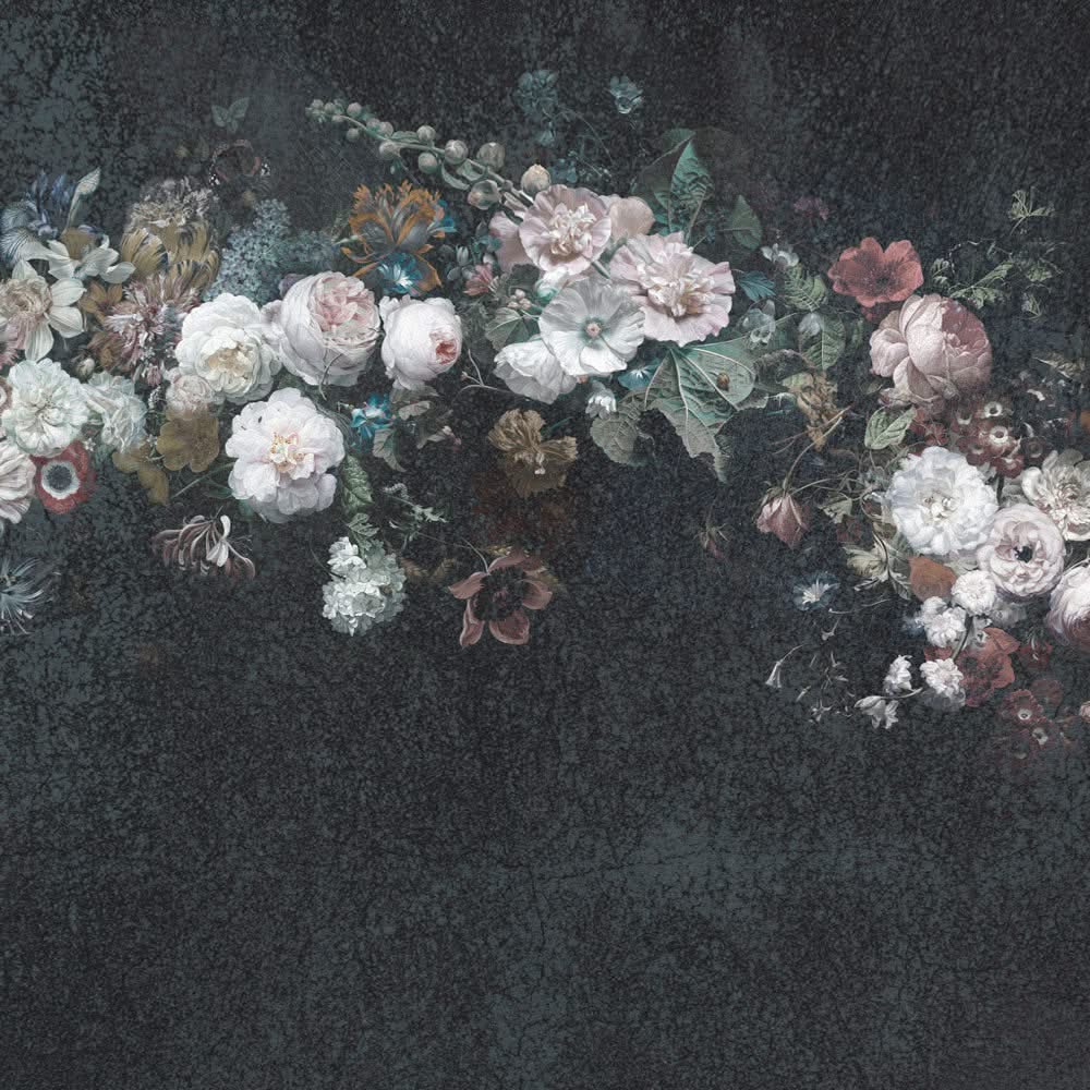 Faded Glory Floral Bouquet Wall Mural by Back to the Wall