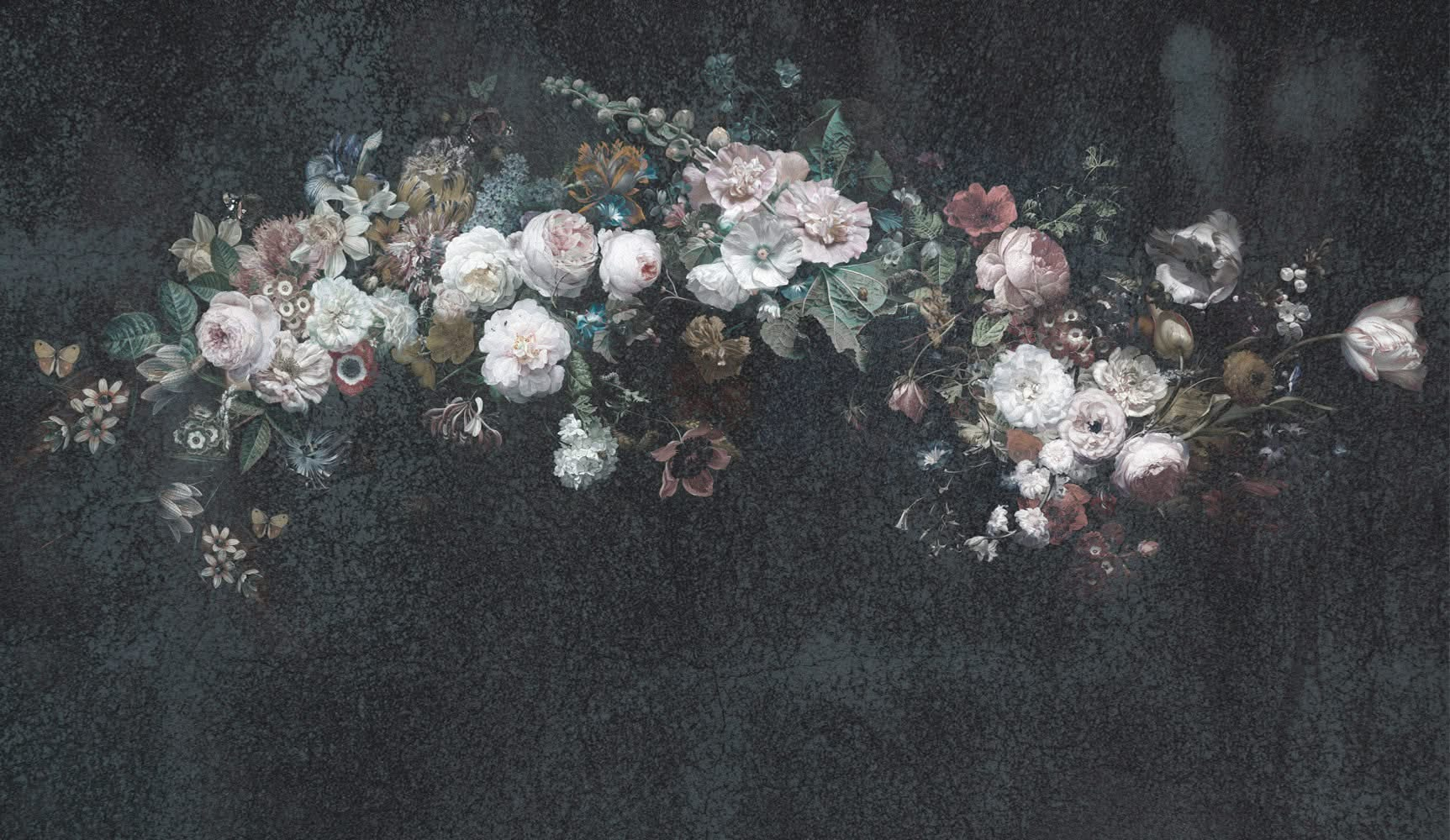 Faded Glory Garland | Floral Wall Mural by Back to the Wall