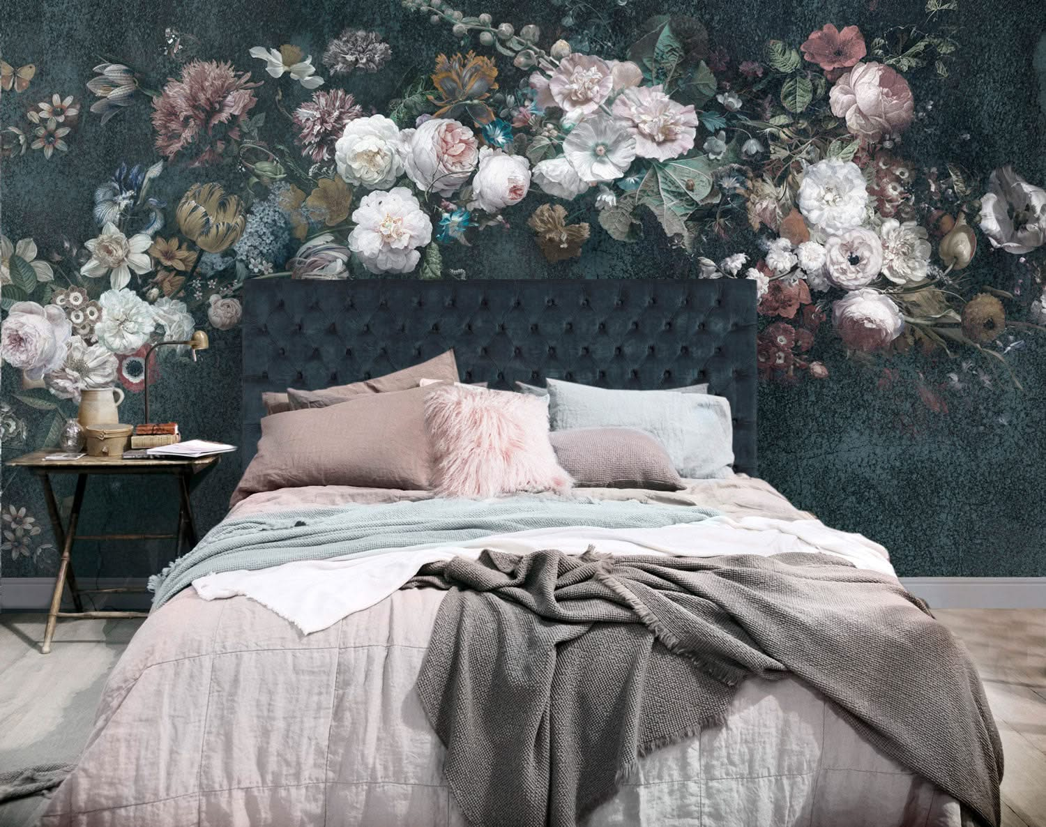 Faded Glory Garland | Floral Wall Mural by Back to the Wall