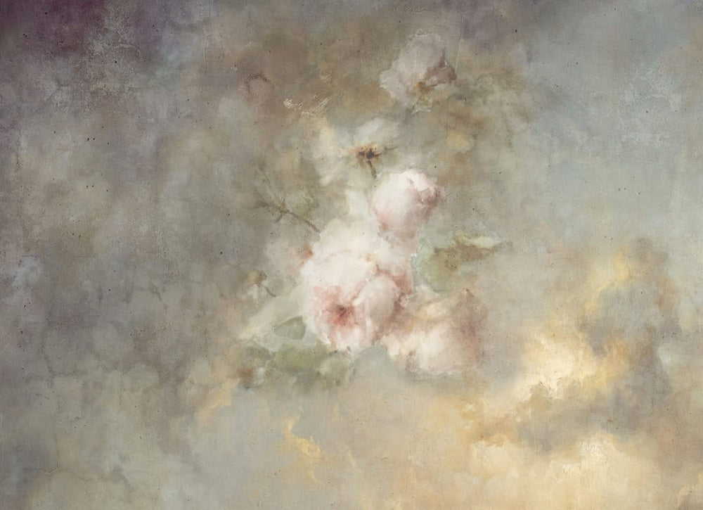 Faded Rose Wall Mural by Back to the Wall - Back To The Wall