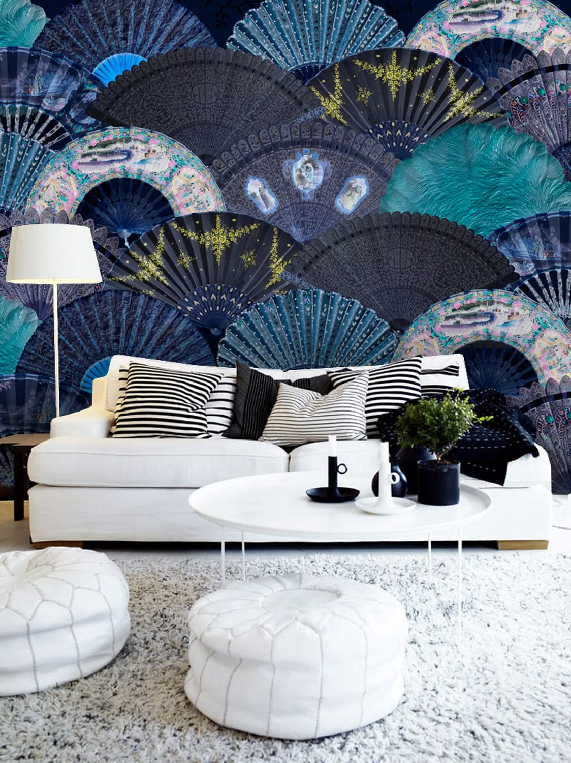 Fans Oriental Style Wall Mural by Back to the Wall