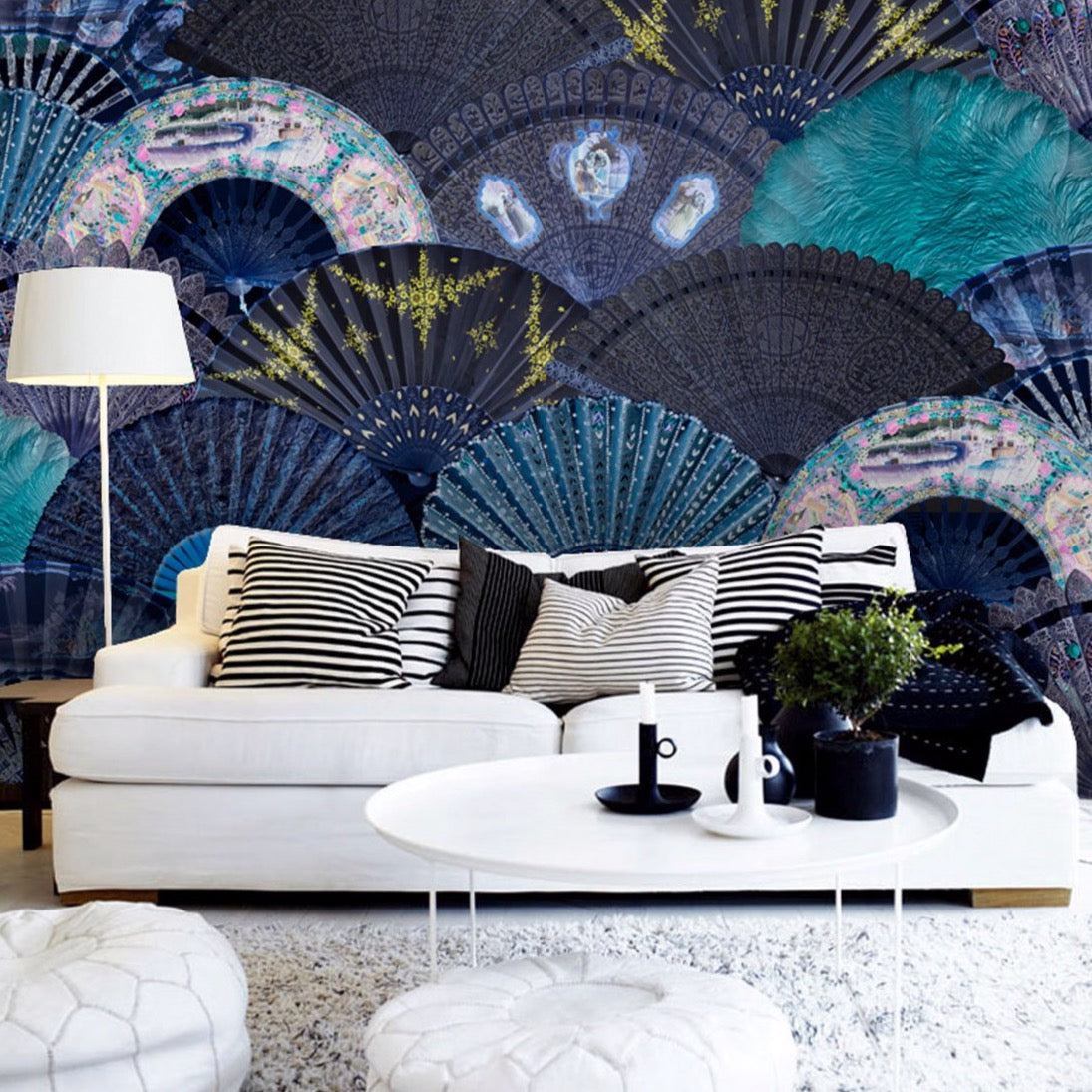 Fans Oriental Style Wall Mural by Back to the Wall