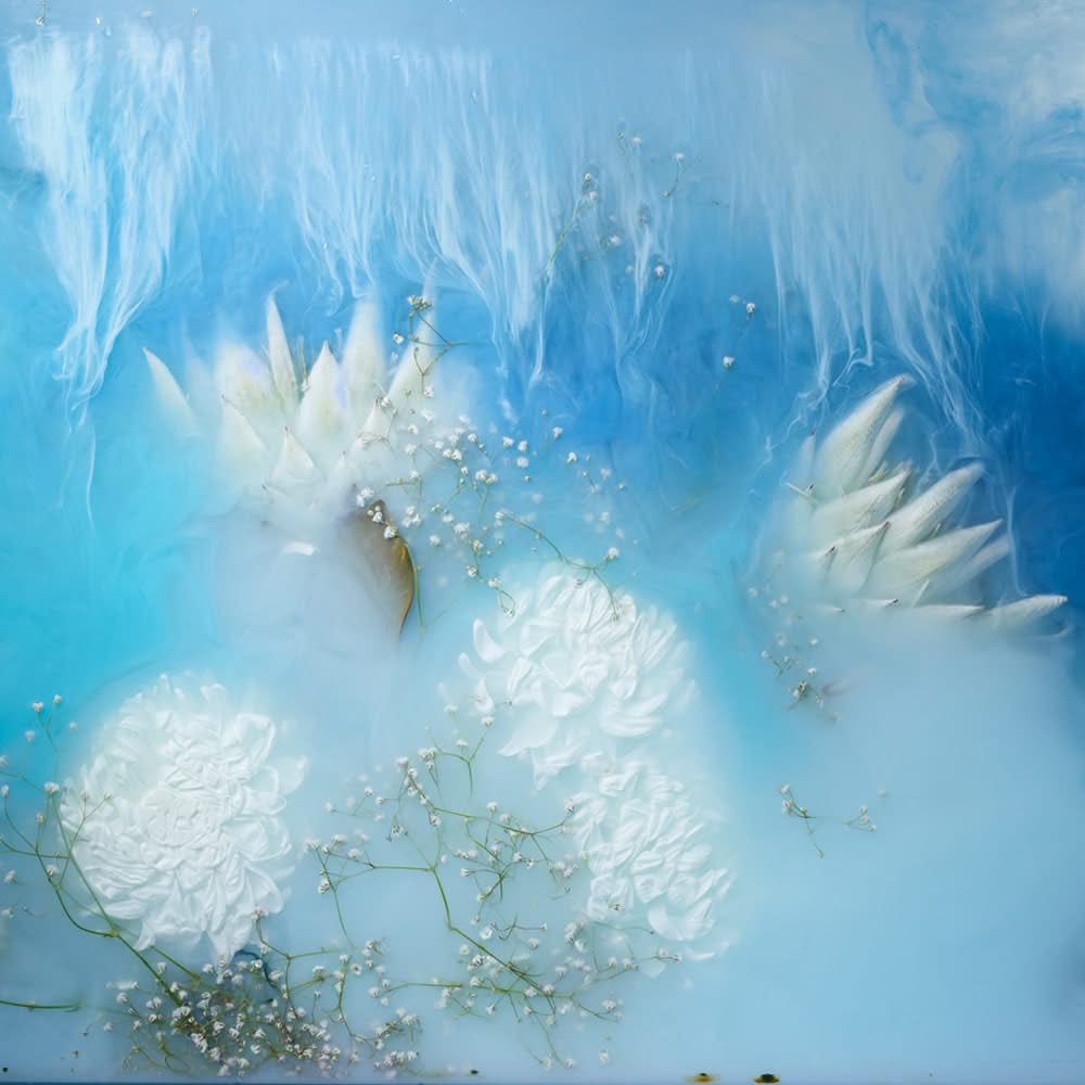 Floral Avalanche Wall Mural by artist Georgie Maylon