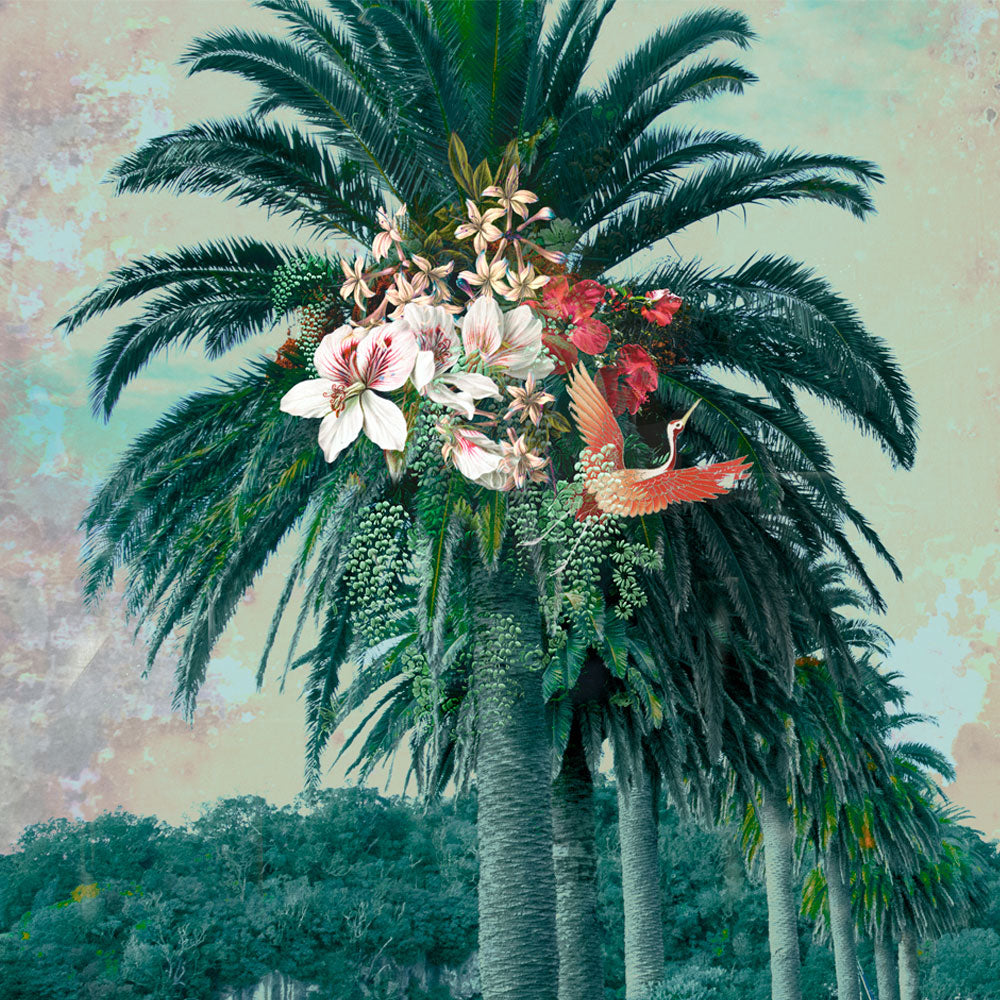 Floral Palm Oriental Wall Mural by Back to the Wall