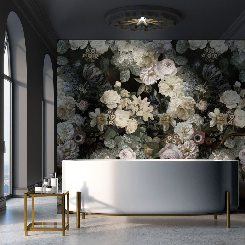 Floz Floral Wall Mural Print by artist MM Linen / Mural Wallpaper 