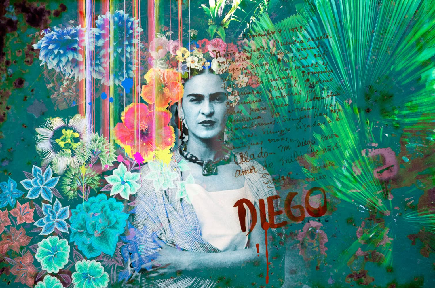 Frida Kahlo Inspired Wall Mural by Back to the Wall