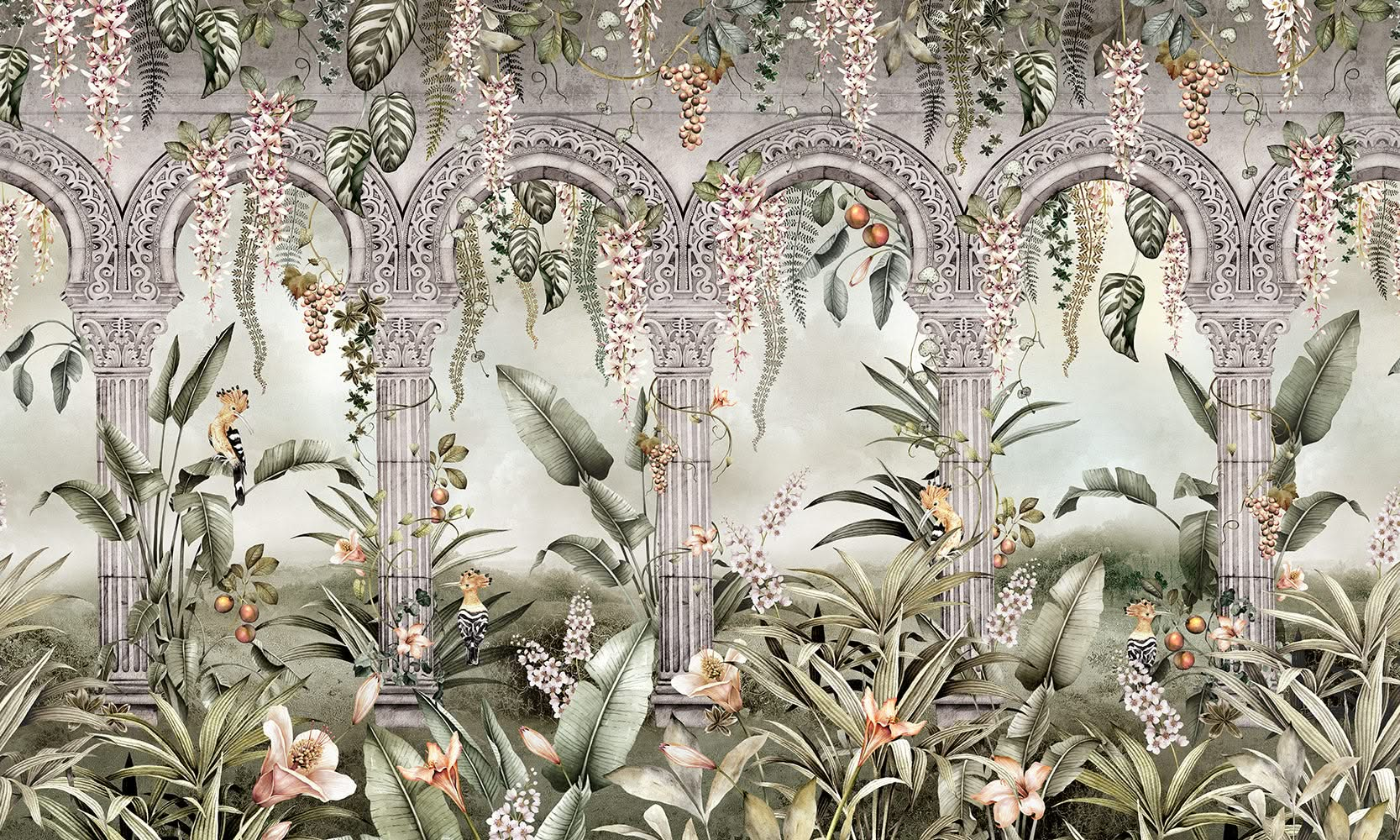 Gardens of Petra Ivy Wall Mural by Avalana Design