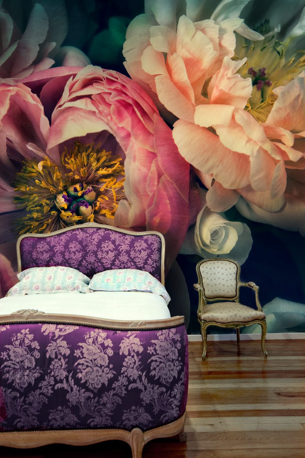 Peonies Wallpaper & Mural by artist Helen Bankers - Back To The Wall