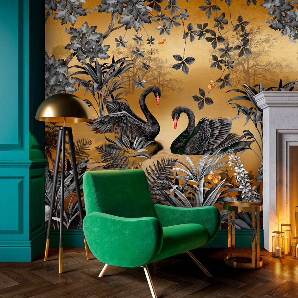 Lake Santharia Gold Wall Mural