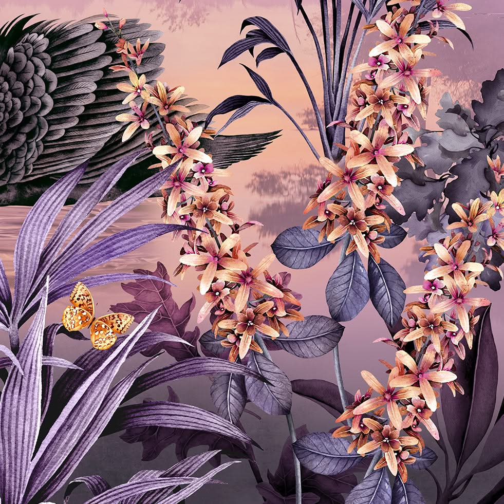 Lake Santharia Lilac Wall Mural