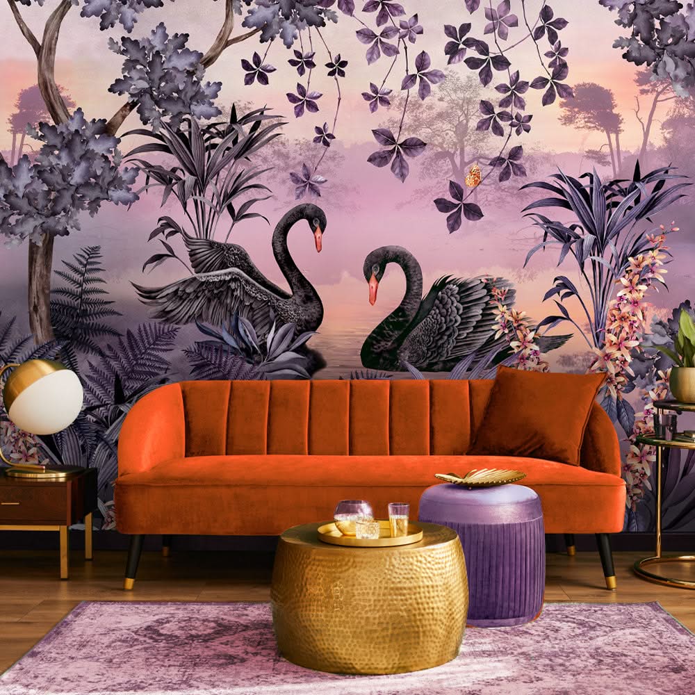 Lake Santharia Lilac Wall Mural