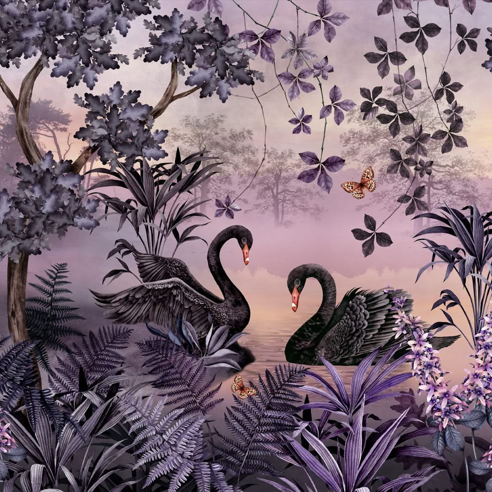 Lake Santharia Lilac Wall Mural