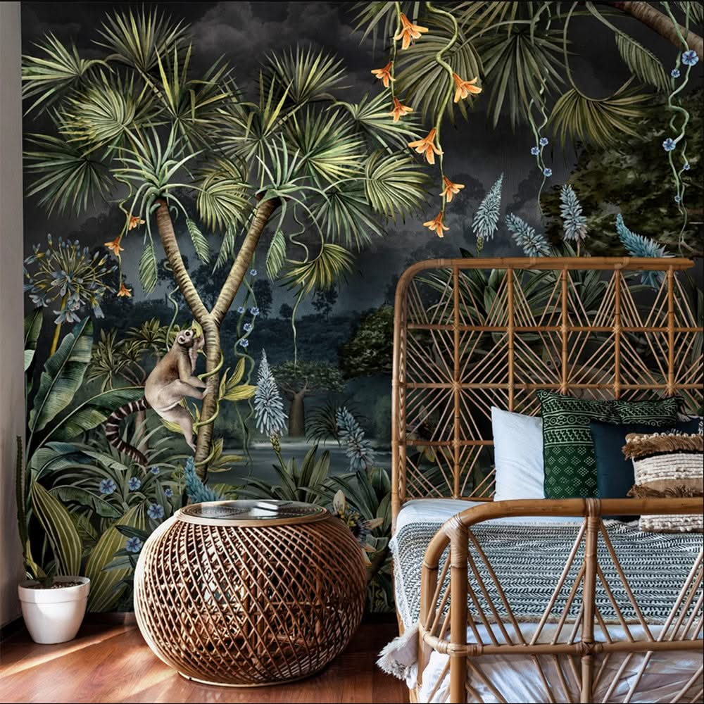 Madagascar Midnight Wall Mural by Avalana Design