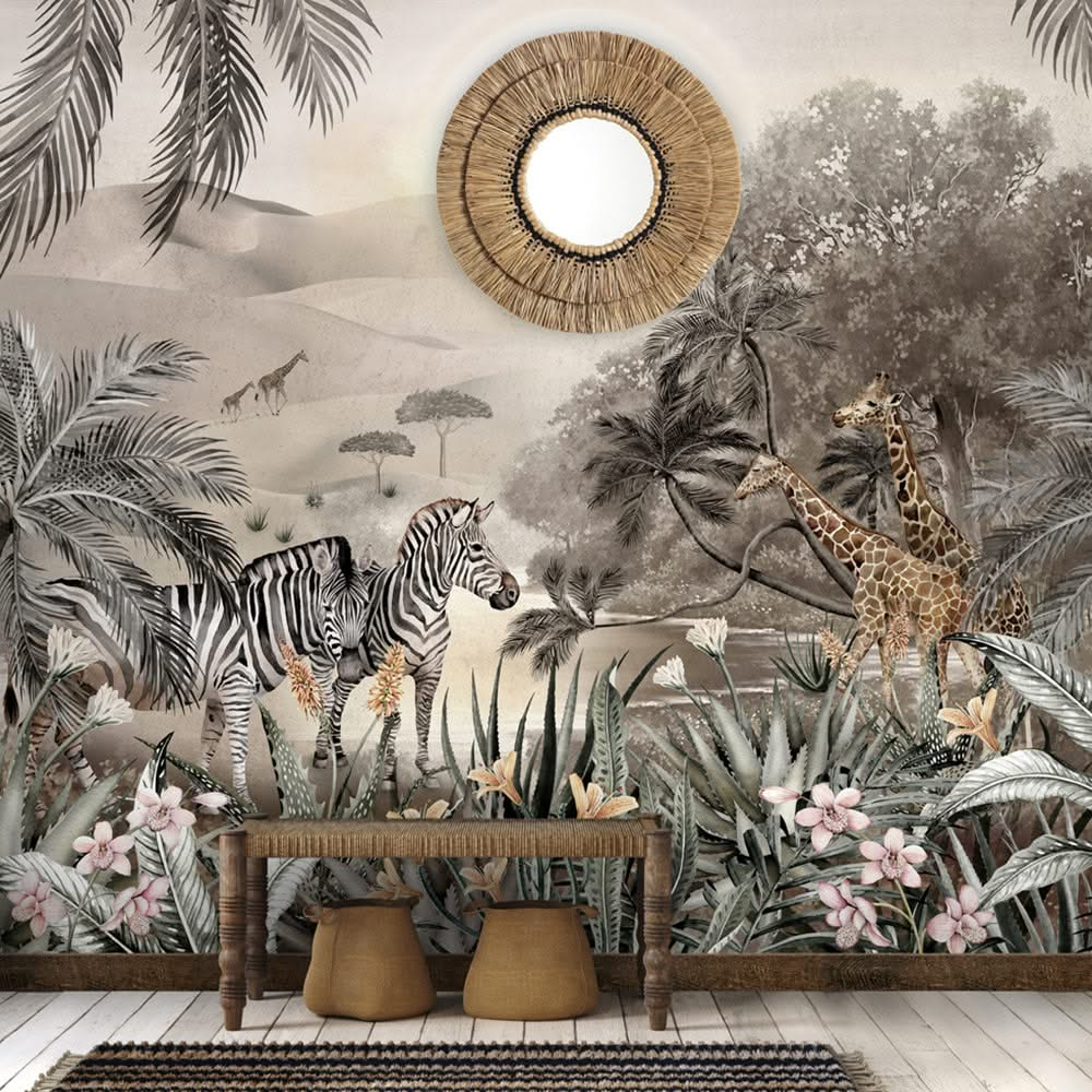 Savanna Sunset Wall Mural by Avalana Design