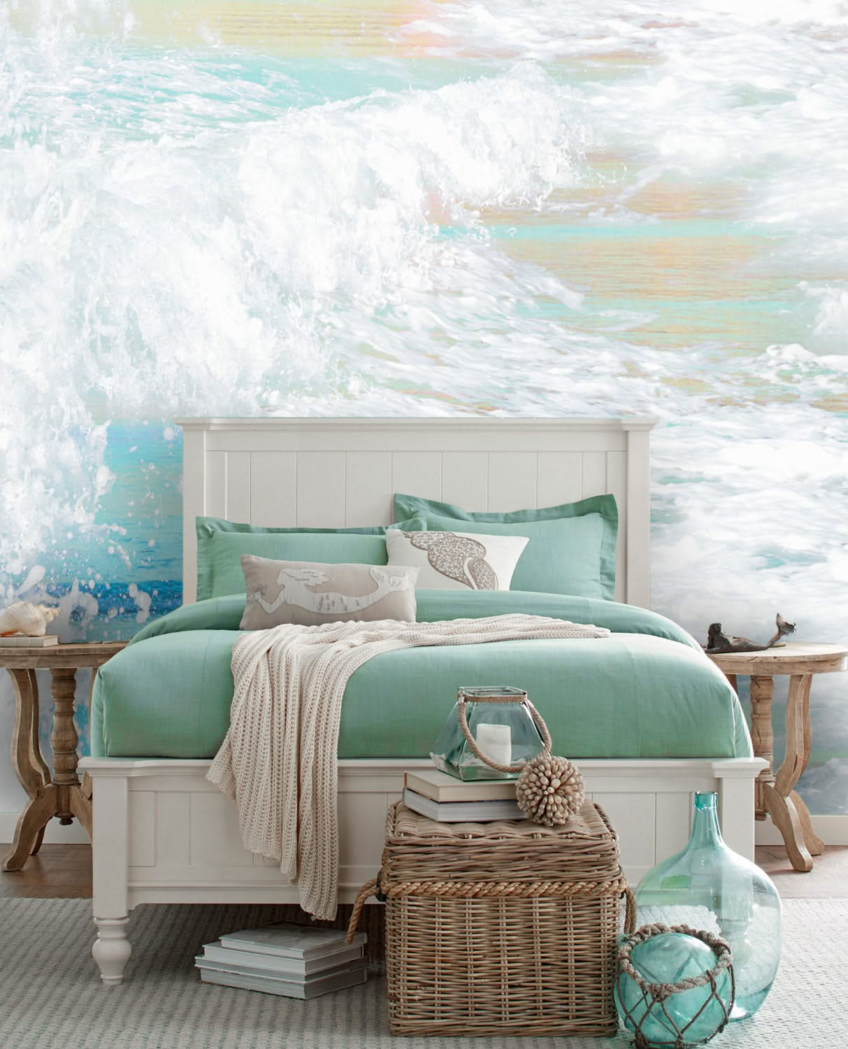 Sea Waves Beach Setting | Wall Mural by Back to the Wall