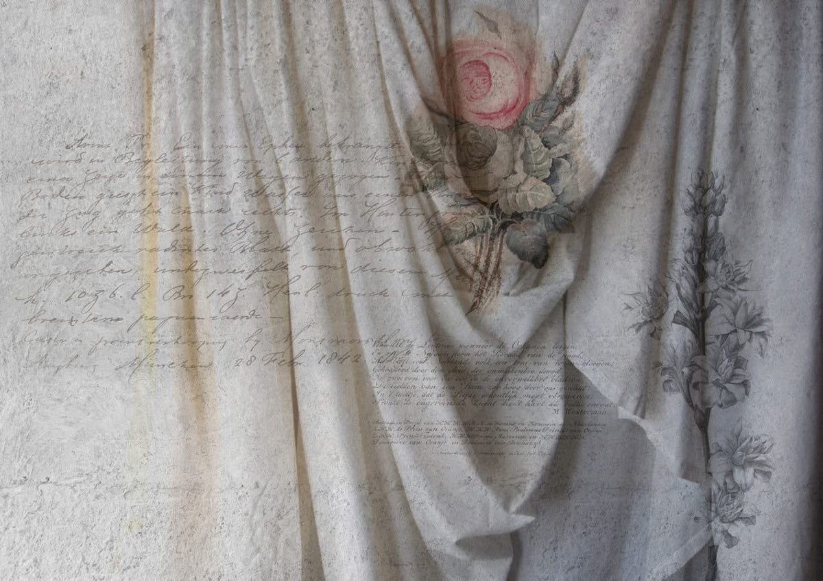 Stone Script Sheet Wall Mural by Back to the Wall