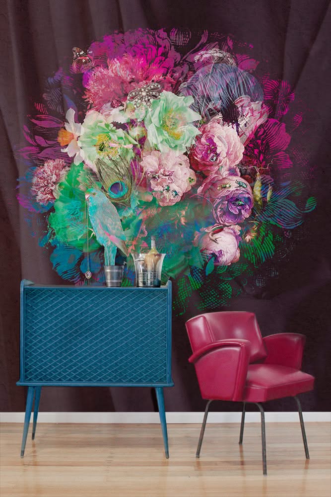 Bejewelled Wall Mural Colourful & Bright by Back to the Wall