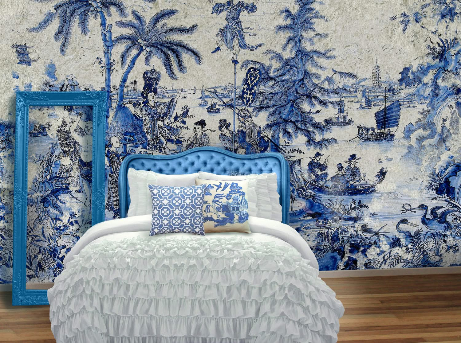 A Chinese or Oriental inspired design for a wall mural | Back to the Wall