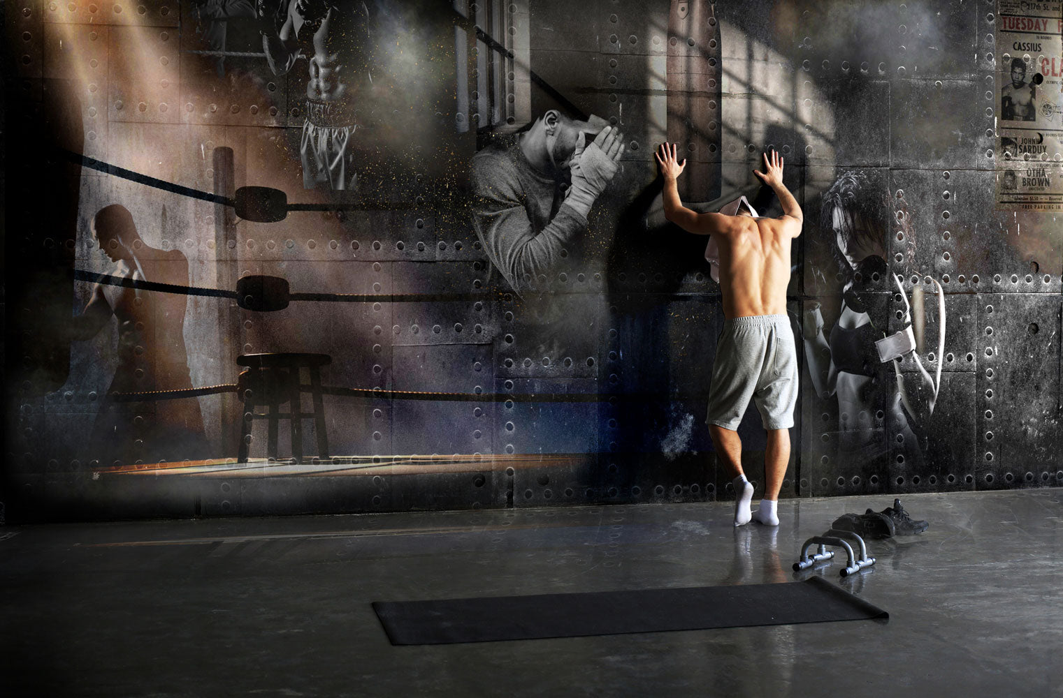 Custom Mural Wallpaper for a concept boxing gym