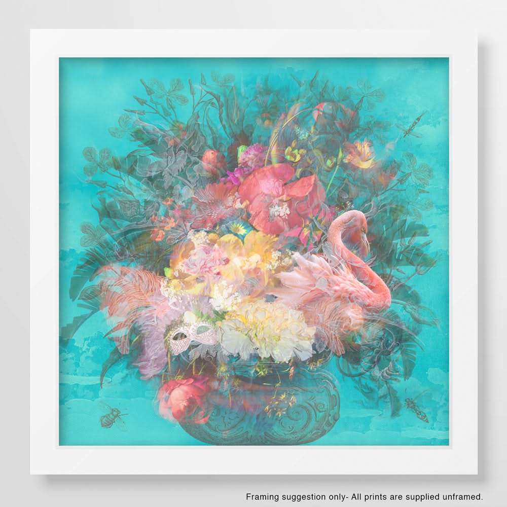 Flamingo Art Print by Back to the Wall. 