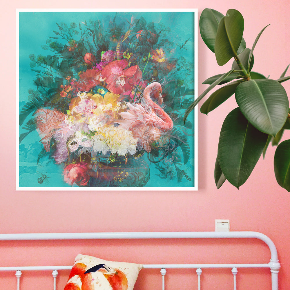 Flamingo Art Print by Back to the Wall. 