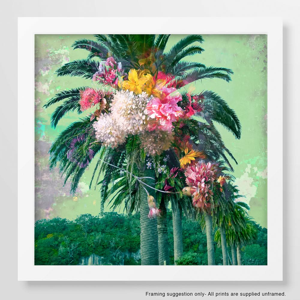 Floral Palm Art Print by Back to the Wall