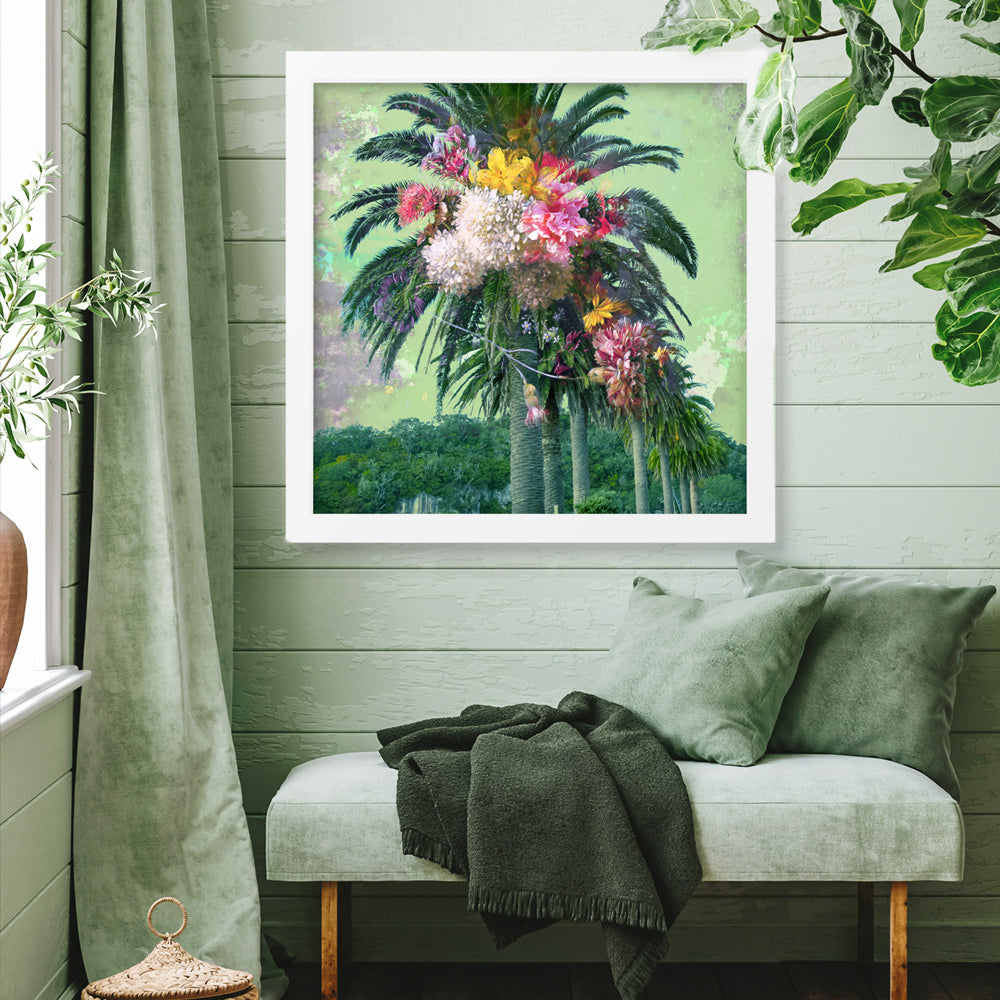 Floral Palm Art Print by Back to the Wall