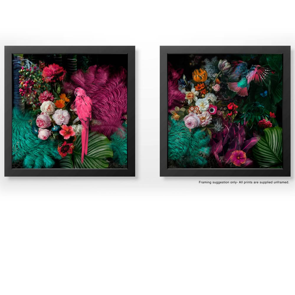 Midnight in the Garden Diptych Art Prints by Back to the Wall