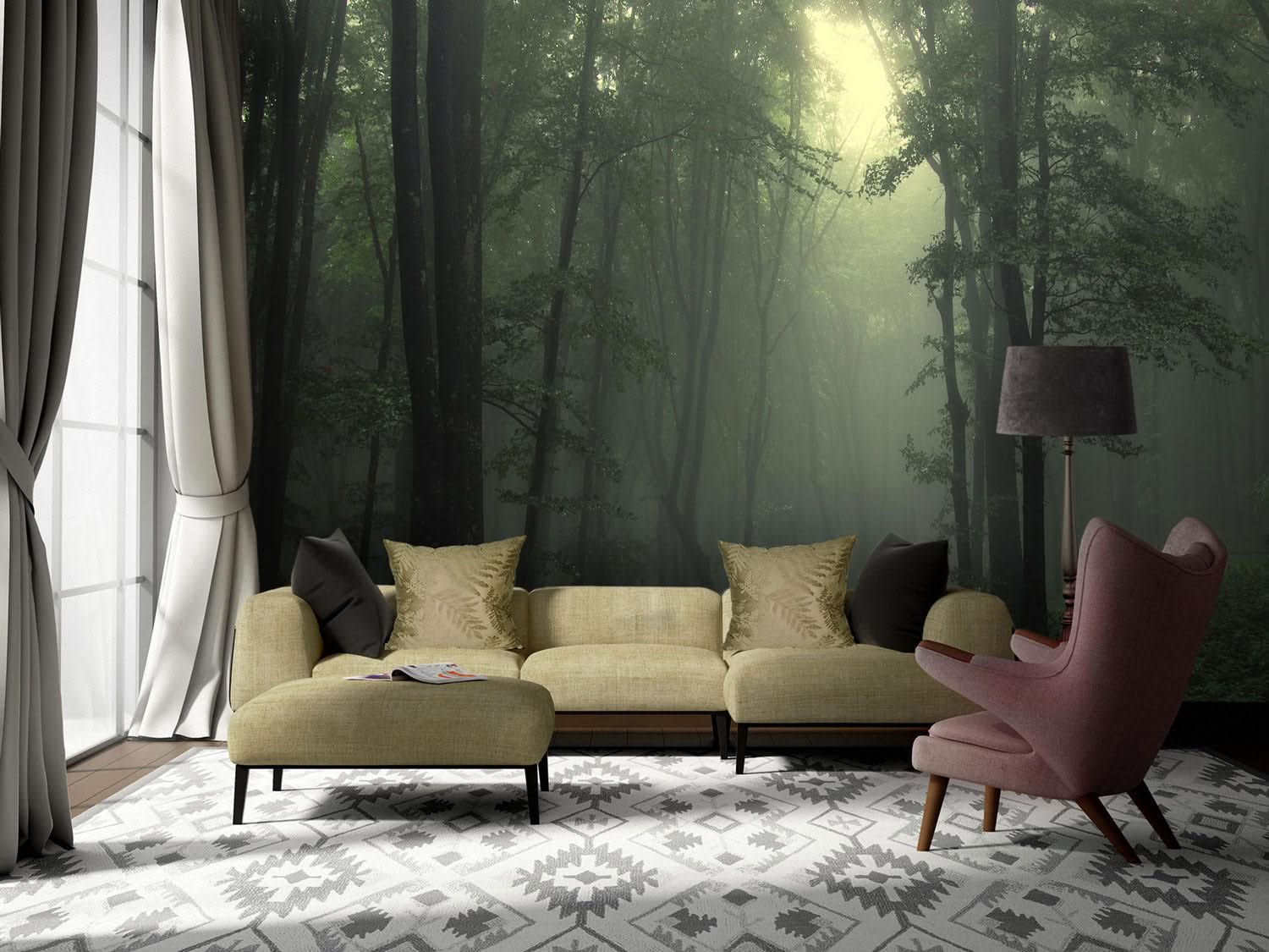 Mystical Woods Wall Mural by Back to the Wall