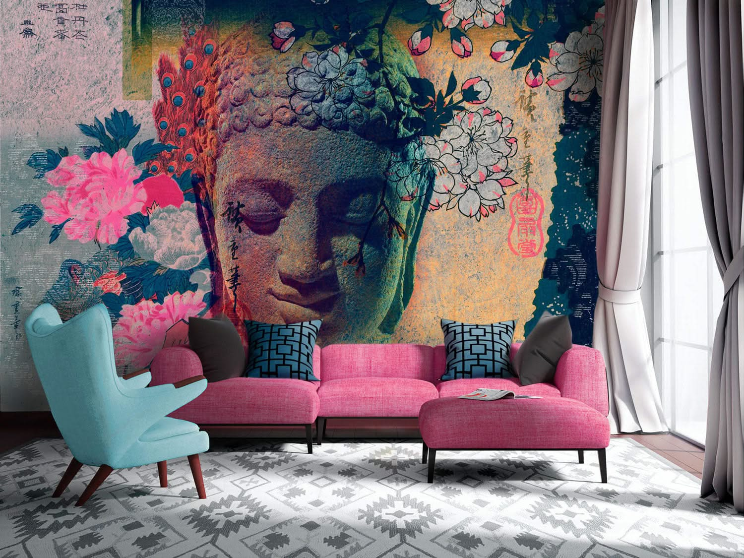 Serene Buddha 2 | Wall Mural by Back to the Wall