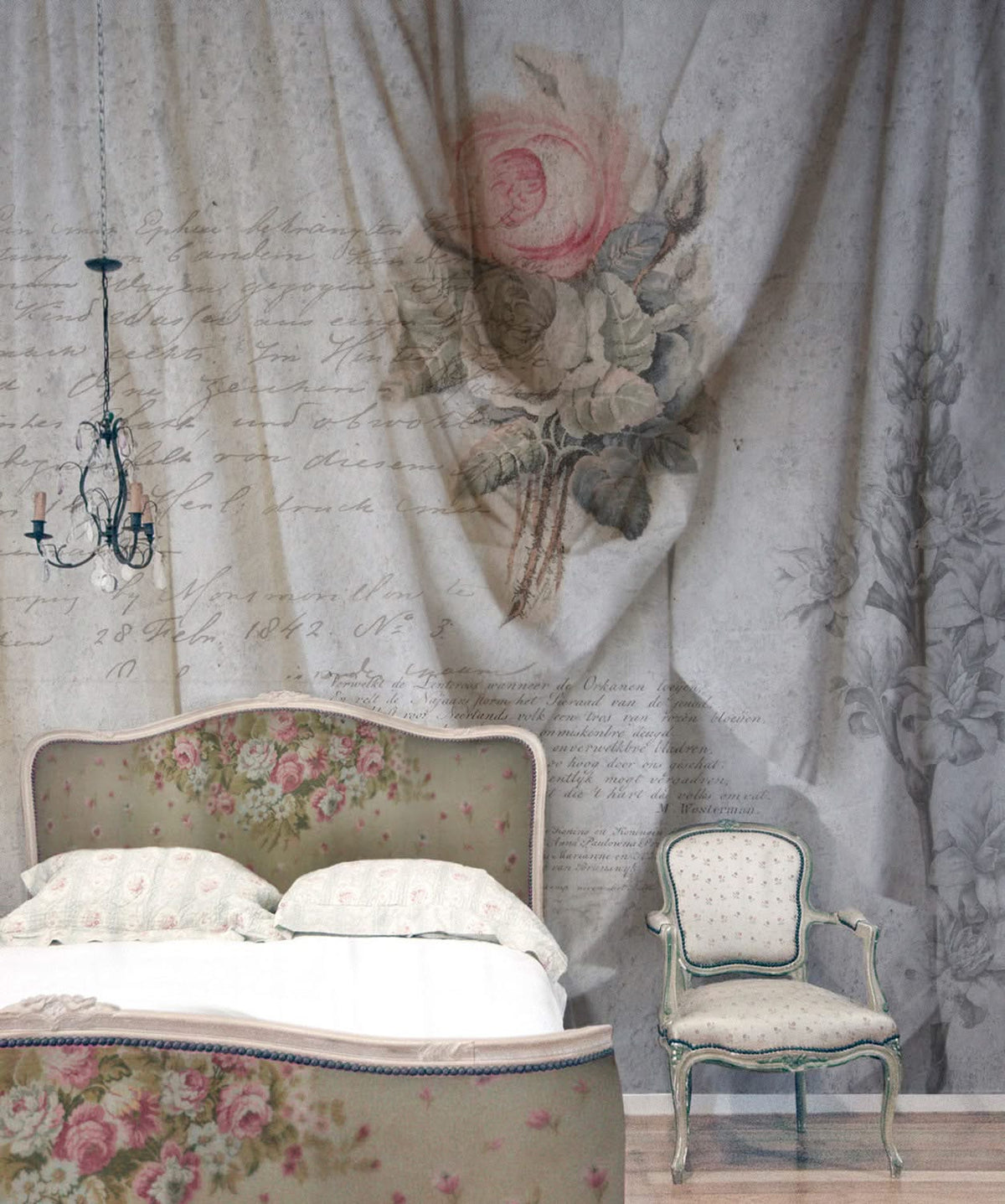 Stone Script Sheet Wall Mural by Back to the Wall