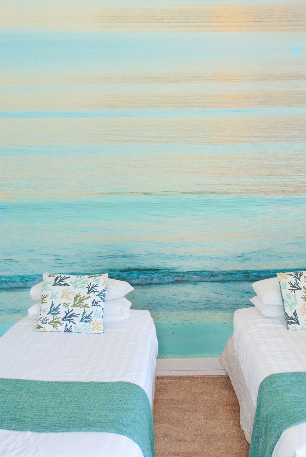 Sunset Shoreline | Surfing Sea Ocean Wall Mural by Back to the Wall
