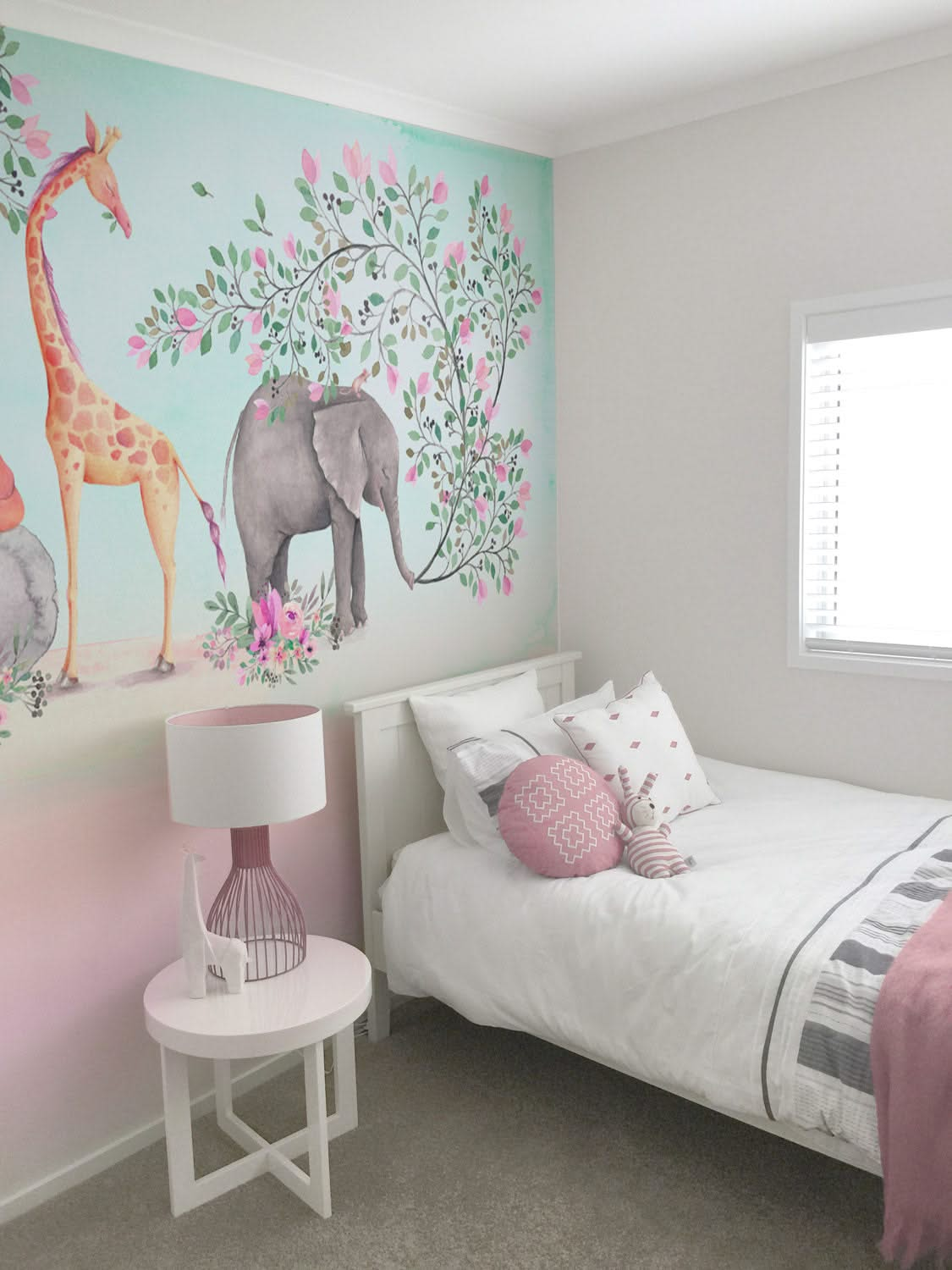 Whimsical Mural Wallpaper in a child's bedroom by Back to the Wall